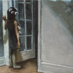 Willow St, 2 1/8" x 3 3/8" oil on plastic, 2011